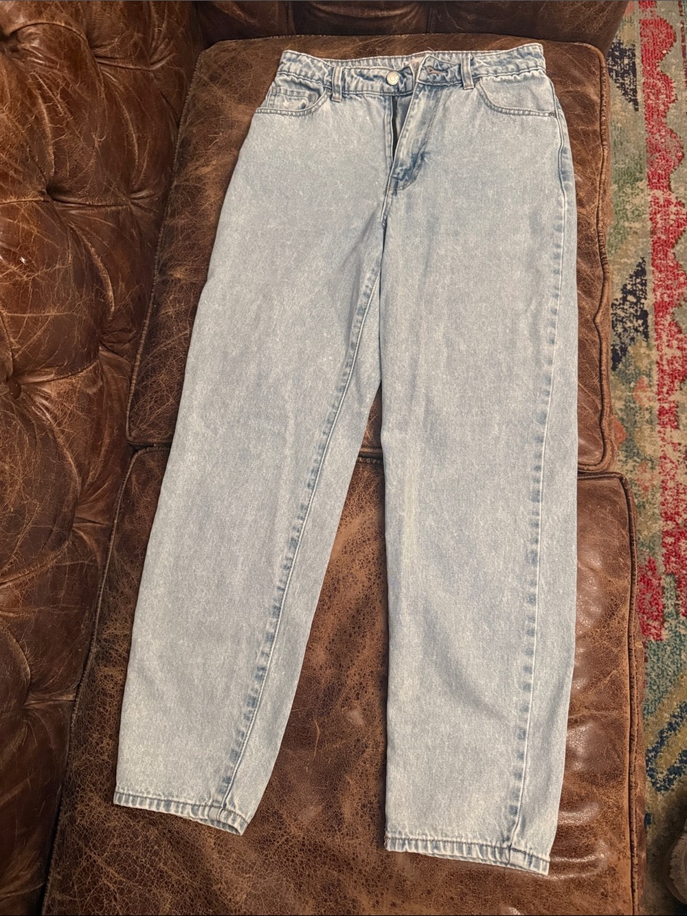 Women’s Light Blue Boyfriend Jeans - Relaxed Fit